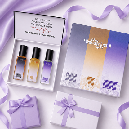 Wanderlust 1 – Dubai · Brisbane · Jaipur (20 ml each)